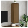 Image de Wandkasten 2 st 30x30x100 cm massief grenenhout honingbruin813512