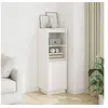 Image de Buffet haut Blanc 37x34x110 cm Bois massif de pin
