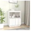 Image de Buffet Blanc 60x34x75 cm Bois massif de pin