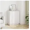 Image de Buffet Blanc 60x34x75 cm Bois massif de pin