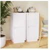 Image de Buffets 2 pcs Blanc 31,5x34x75 cm Bois massif de pin