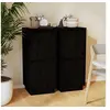 Image de Buffets 2 pcs Noir 31,5x34x75 cm Bois massif de pin813389