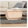 Image de Table basse 55x56x32 cm Bois massif de pin