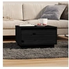 Image de Table basse Noir 55x56x32 cm Bois massif de pin813409
