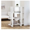 Image de Bibliothèque/Séparateur de pièce Blanc brillant 100x30x123,5 cm811544