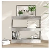 Image de Bibliothèque Séparateur de pièce Gris béton 80x30x72 cm