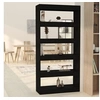Image de Bibliothèque Séparateur de pièce Noir Bois d ingénierie