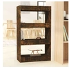 Image de Bibliothèque Séparateur de pièce Chêne fumé Bois d ingénierie