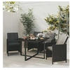 Image de Mobilier à Dîner de Jardin et Coussins 5 pcs Mobilier de Salle à Manger Table et Chaises de Repas Terrasse Patio 3095504