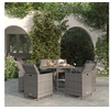 Image de Mobilier à Dîner de Jardin et Coussins 9 pcs Mobilier de Salle à Manger Table et Chaises de Repas Terrasse Patio 3095510