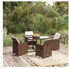 Image de Meubles à Dîner de Jardin et Coussins 5 pcs Mobilier de Salle à Manger Table et Chaises de Repas Terrasse Patio 3095512