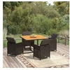 Image de Mobilier à Dîner de Jardin et Coussins 5 pcs Mobilier de Salle à Manger Table et Chaises de Repas Terrasse Patio 3095519