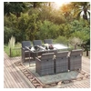Image de Mobilier à Dîner de Jardin et Coussins 7 pcs Mobilier de Salle à Manger Table et Chaises de Repas Terrasse Patio 3095536