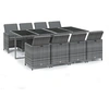 Image de 9-delige Tuinset met kussens poly rattan grijs3095563