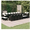 Image de Salon de jardin rotin noir 19 pieces