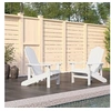 Image de Lot de 2 chaise exterieur non pliable H. 93 cm en bois massif blanc