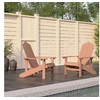 Image de Lot de 2 chaise H. 93 cm empilable non pliable exterieur en bois massif marron