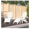 Image de Lot de 2 chaise H. 92 cm empilable non pliable exterieur en bois massif blanc