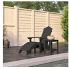 Image de Chaise exterieur en bois massif gris H. 46 cm