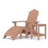 Image de Chaise exterieur empilable non pliable en polyethylene H. 46 cm marron