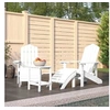 Image de Chaises de jardin Adirondack repose pied table PEHD Blanc