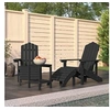 Image de Chaise en polyethylene empilable non pliable exterieur H. 46 cm gris