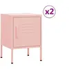 Image de Tables de chevet 2 pcs Rose 35x35x51 cm Acier3095209