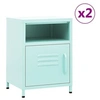 Image de Tables de chevet 2 pcs Vert menthe 35x35x51 cm Acier3095219