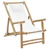 Image de Chaise en bambou pliable H. 90 cm exterieur blanc