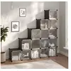 Image de Cubes de rangement 15 pcs avec portes Noir PP