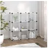 Image de Cubes de rangement 9 pcs avec portes Transparent PP