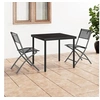 Image de Lot de 2 chaise en acier pliable H. 86 cm exterieur noir