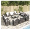 Image de Ensembles canapés, fauteuils et tables de jardin acier 16 pieces