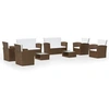 Image de Resine tressee 8 pieces beige Ensembles canapes. fauteuils et tables de jardin 66 x 125 x 87.5 8 personnes