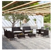 Image de Noir Ensembles canapes. fauteuils et tables de jardin resine tressee 8 pieces 58 x 53 x 84 8 personnes