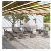 Image de Ensembles canapes. fauteuils et tables de jardin resine tressee gris 8 pieces 60.0 x 40 x 36 8 personnes