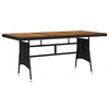 Image de Acacia Table de Jardin Table de Salle à Manger de Patio Meuble de Repas de Terrasse Table à Dîner d'Extérieur Noir 318694