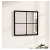 Image de Miroir mural Noir 40x40 cm métal 342204
