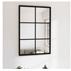 Image de Miroir mural Noir 60x40 cm Métal
