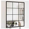 Image de Miroir mural Noir 80x60 cm Métal