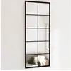 Image de Miroir mural Noir 100x40 cm Métal
