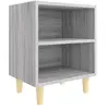 Image de Table de chevet avec pieds en bois Sonoma gris 40x30x50 cm