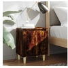 Image de Tables de chevet et pieds en bois 2 pcs Chêne fumé 40x30x50 cm813111
