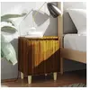 Image de Table de chevet avec pieds en bois Chêne marron 40x30x50 cm813114