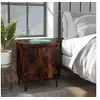 Image de Table de chevet avec pieds en métal Chêne fumé 40x30x50 cm813116