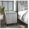 Image de Table de Chevet avec Pieds en Métal Armoire de Lit Table de Nuit Armoire de Chevet Meuble de Chambre à Coucher Sonoma Gris 40x30x50 cm