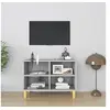 Image de Meuble TV avec pieds en bois massif Sonoma gris 69,5x30x50 cm813147