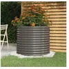 Image de Jardinière de jardin Acier enduit de poudre 80x80x68 cm Gris