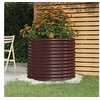 Image de Jardinière de Jardin Pot à Fleurs Boîte à Plantes Lit Surélevé Patio Terrasse Extérieur Acier Galvanisé 80x80x68 cm 318860