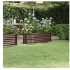 Image de Lit Surélevé de Jardin Pot à Fleurs Boîte à Plantes Lit Surélevé Patio Terrasse Extérieur Acier Galvanisé 114x40x36 cm 318865